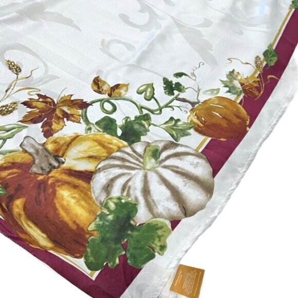 Fall Tablecloth Pumpkin‎ Leaves Border Thanksgiving 59 x 84 Rectangle Autumn - Picture 3 of 8
